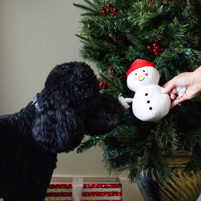 snowman dog toy