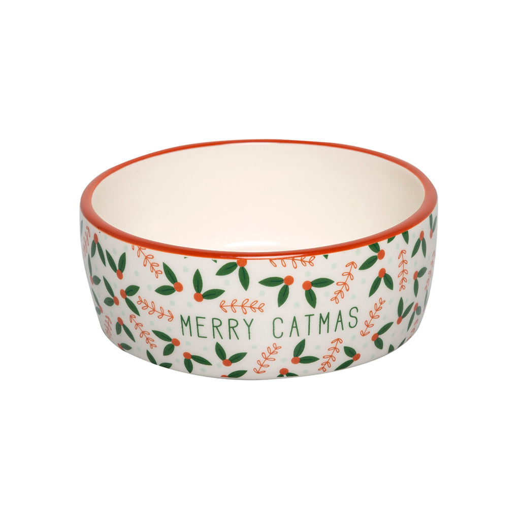 holiday cat bowl (sm)
