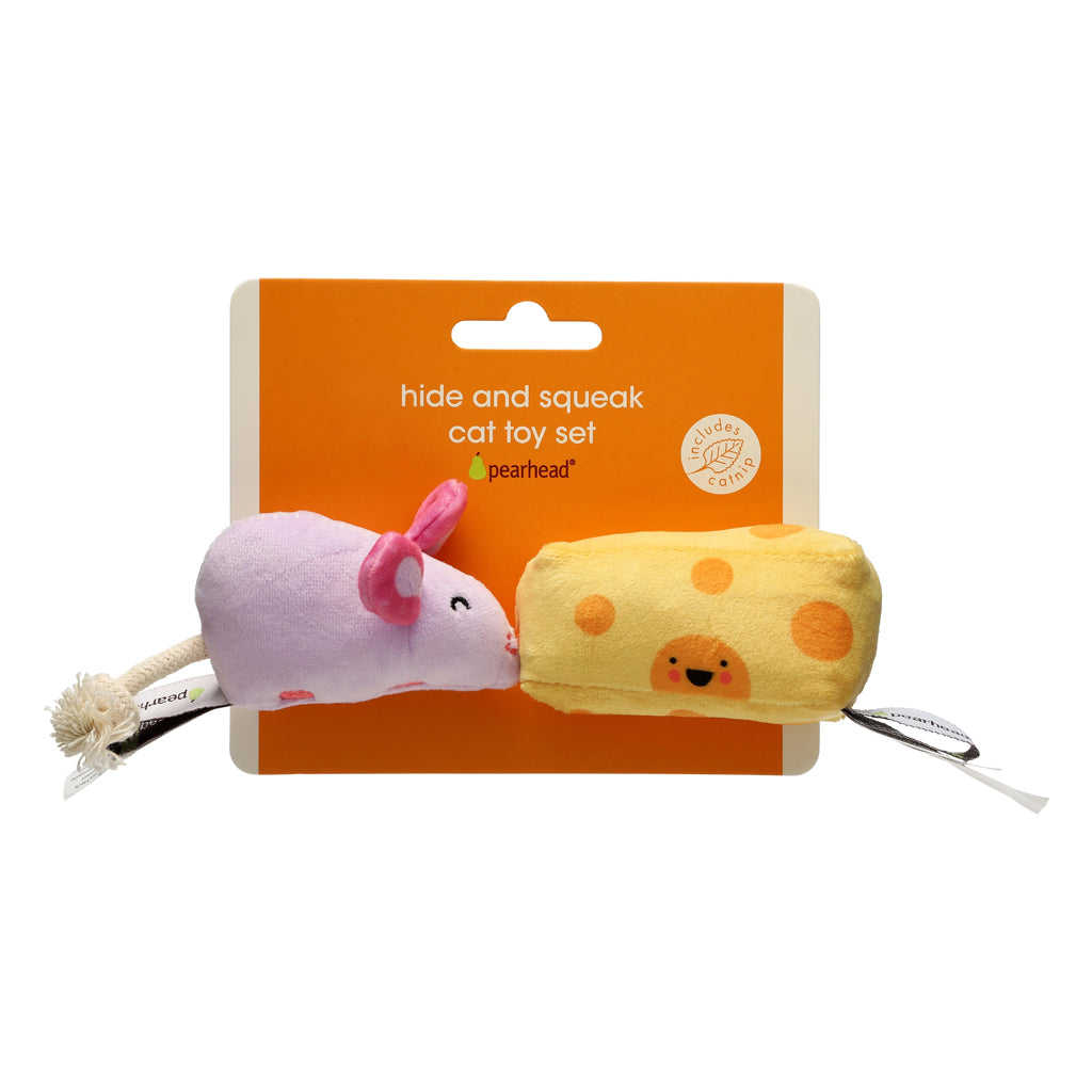 hide and squeak cat toy set
