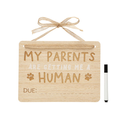 pet's baby announcement sign