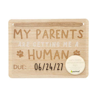 pet's baby announcement sign