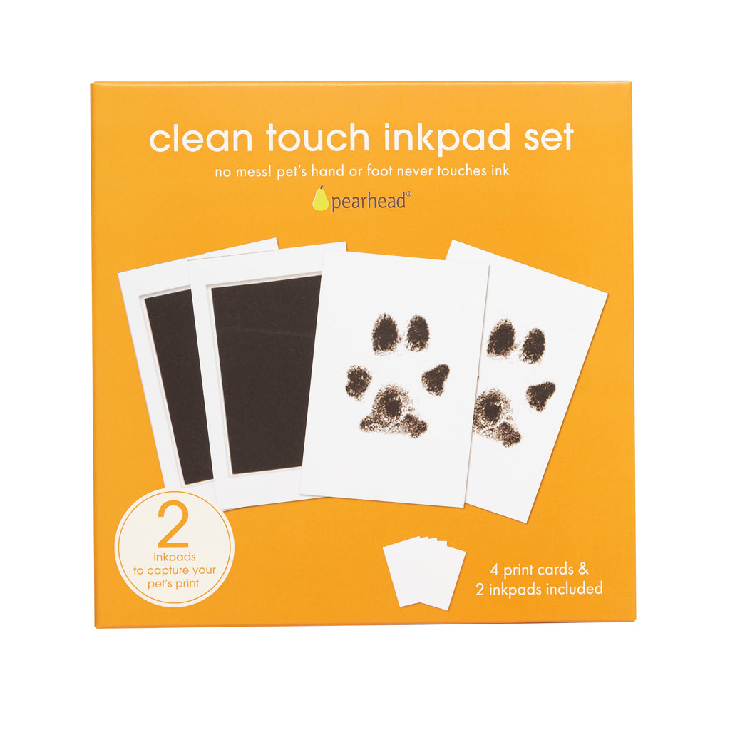 Pearhead Clean-Touch Ink Pad 4-Pack, Baby Handprint or Footprint Clean-Touch Inkless Ink Pad Kit, Ink Pad for Cat or Dog Pawprints, Baby and Pet