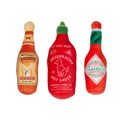 hot pupper sauce dog toy set