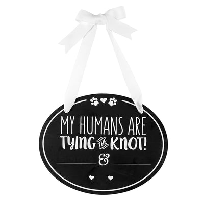 pet wedding announcement chalkboard