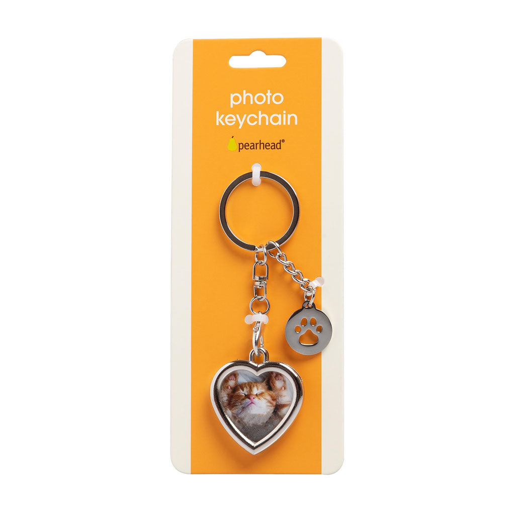 Pearhead's heart keychain with paw charm
