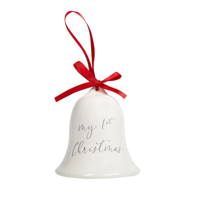 Pearhead's "my first christmas" bell ornament