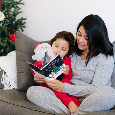 Pearhead's santa & board book set