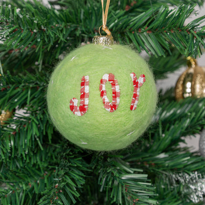 joy felt ornament