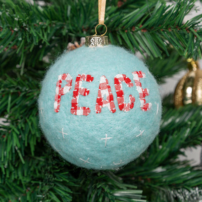 peace felt ornament