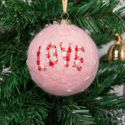 love felt ornament
