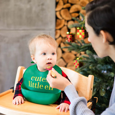 elf silicone baby bib set