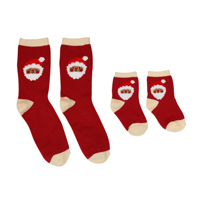 parent and baby santa sock set