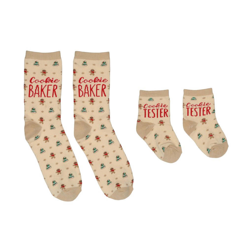 parent and baby cookie sock set