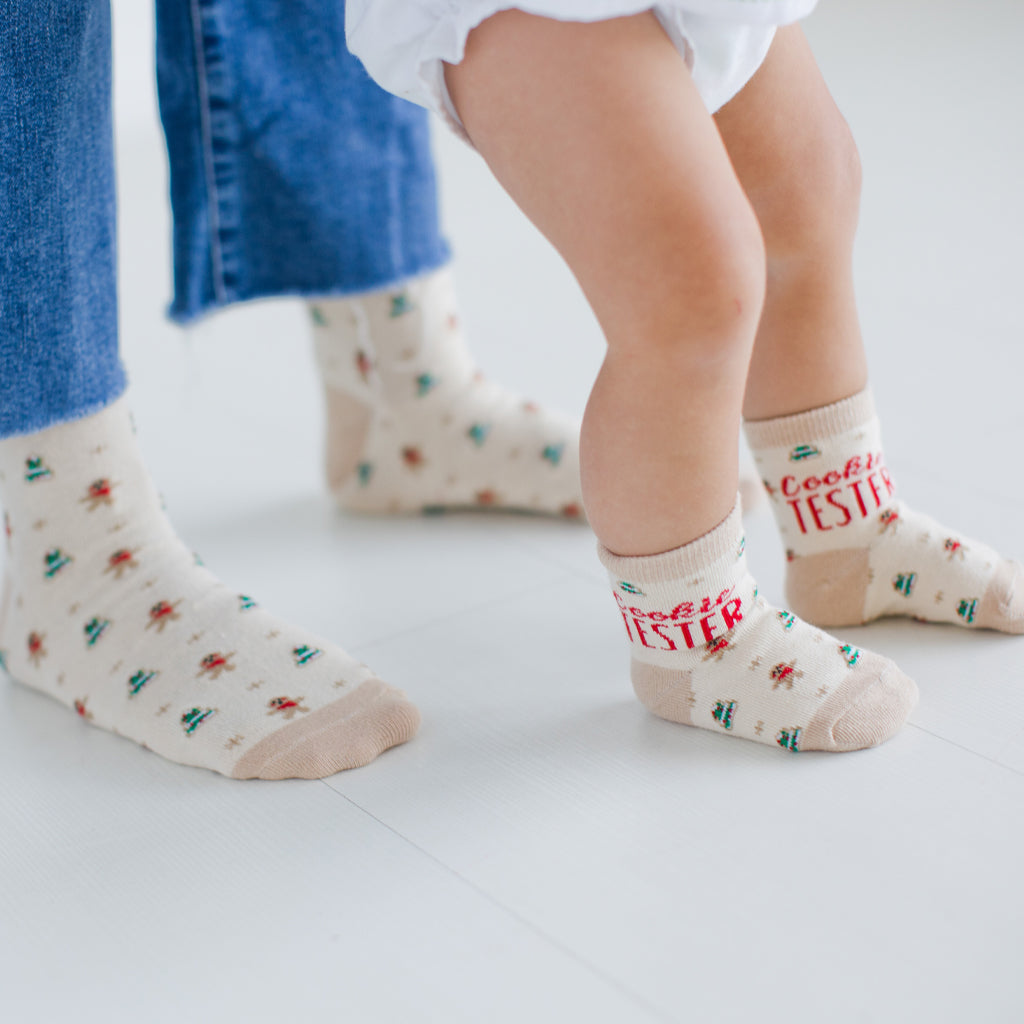 parent and baby cookie sock set