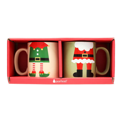 santa & elf mug set