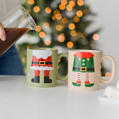 santa & elf mug set