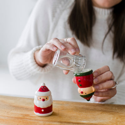 santa & elf salt and pepper shakers