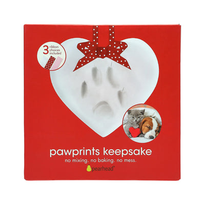 heart pawprints keepsake