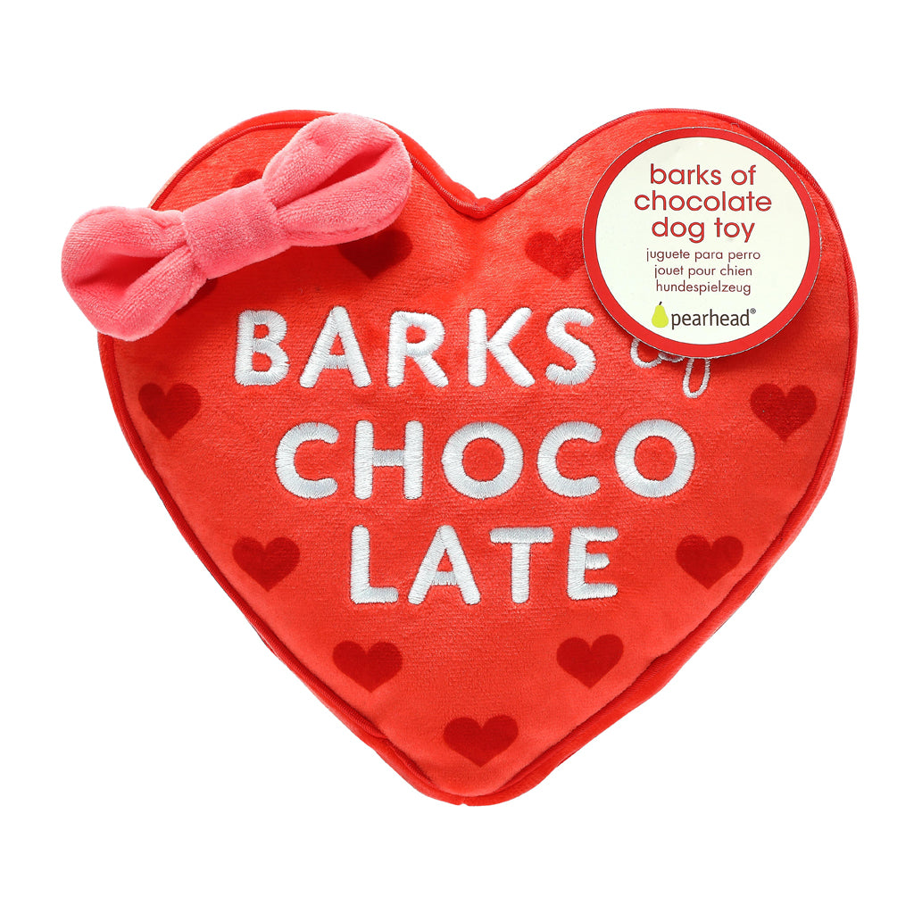 barks of chocolate dog toy