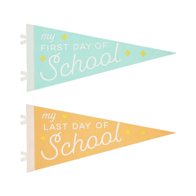 first & last day pennant flag