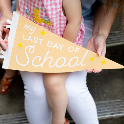 first & last day pennant flag