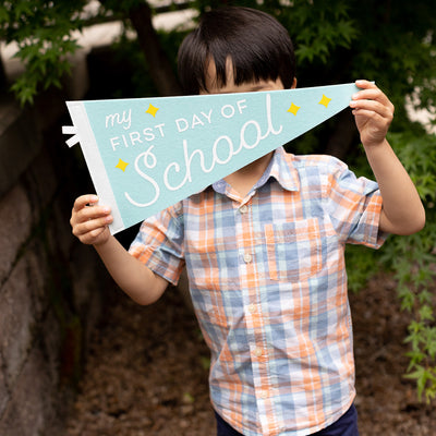 first & last day pennant flag