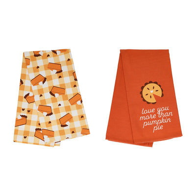 pumpkin pie tea towel set