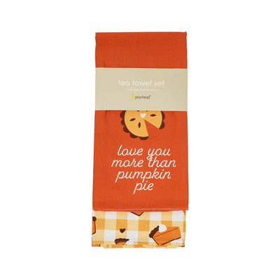 pumpkin pie tea towel set