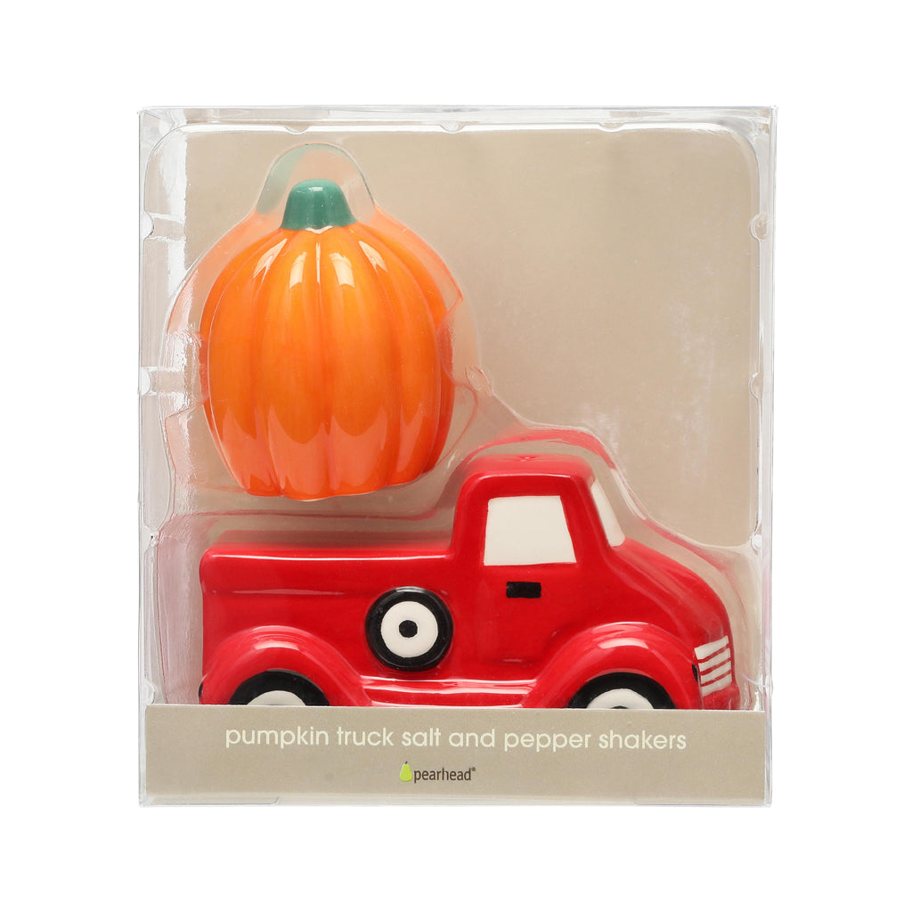 pumpkin truck salt and pepper shakers