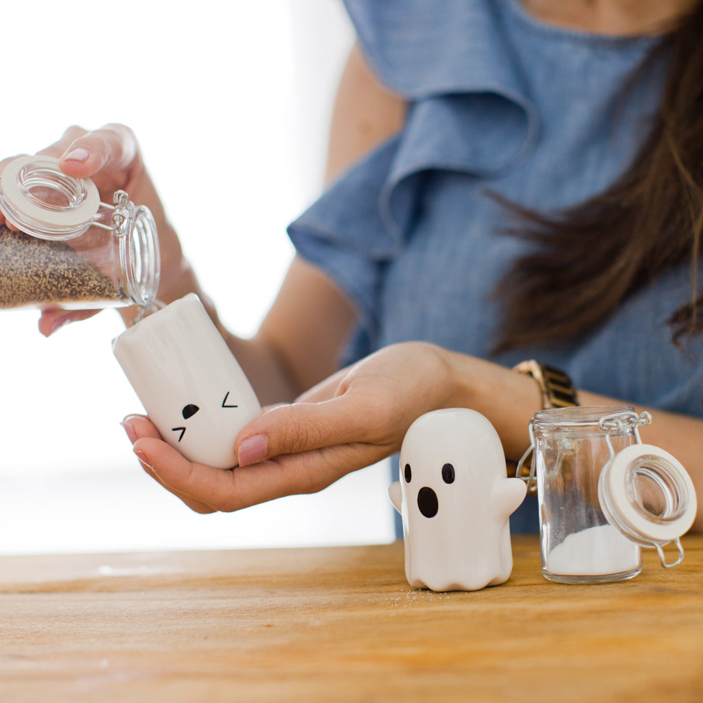 ghost salt and pepper shakers