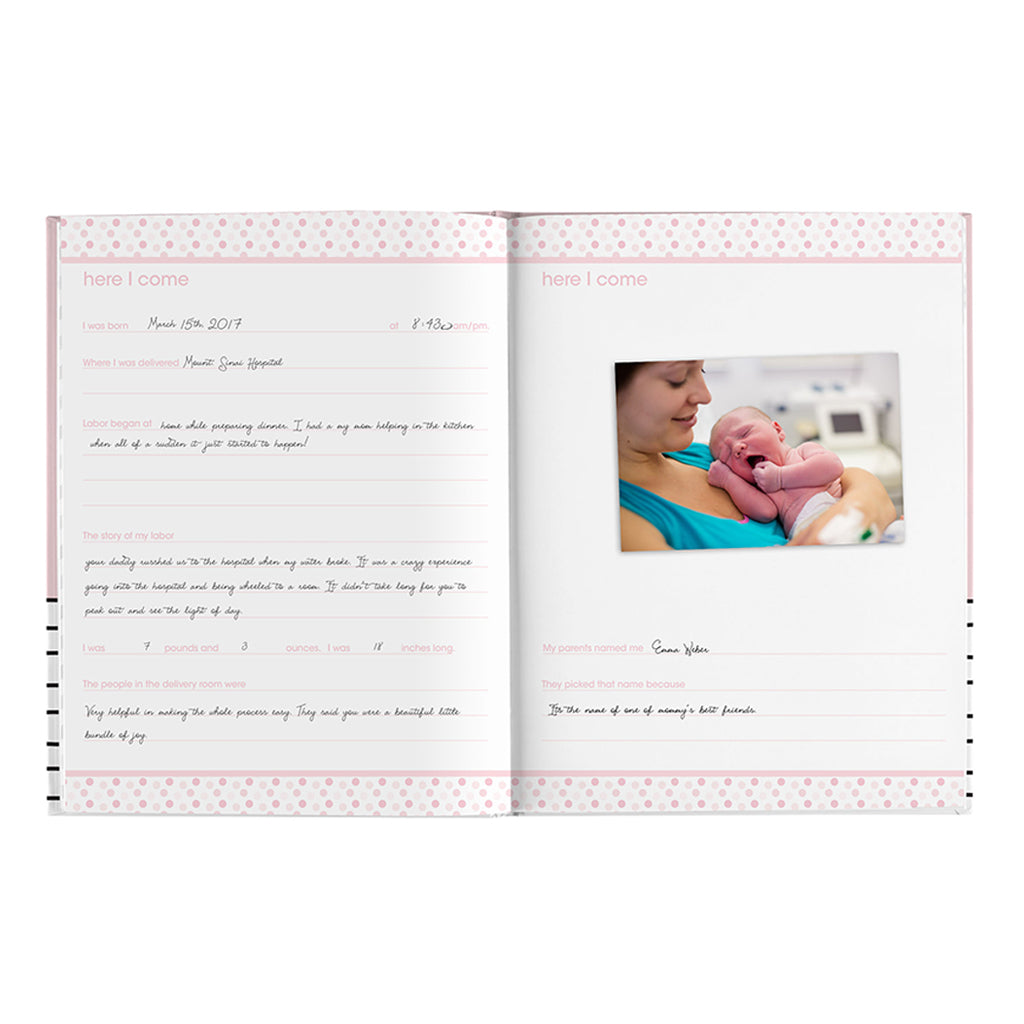 pink baby book Pearhead