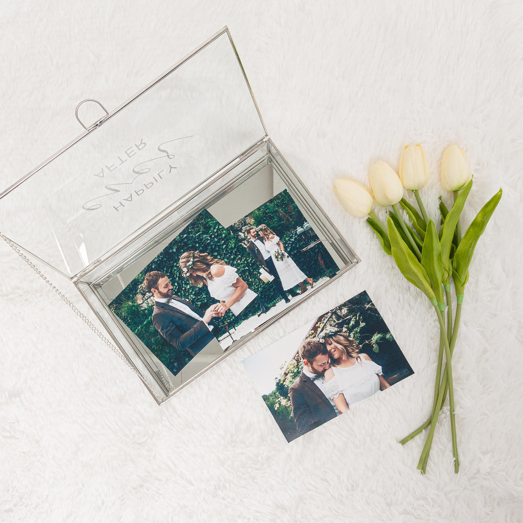 Trinity - Mfg'd Product Personalized Silver Bible Wedding Keepsake Box - 3.5