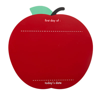 Pearhead's first day of school apple handprint sign