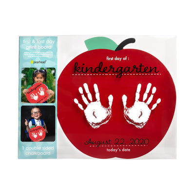 Pearhead's first day of school apple handprint sign