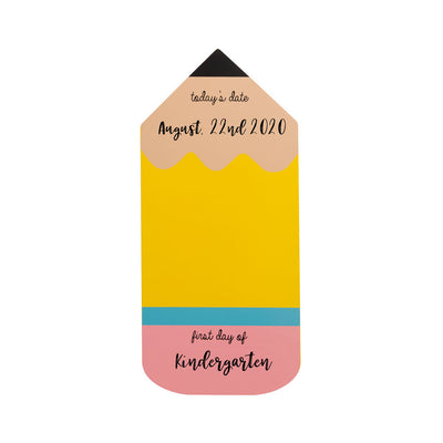 Pearhead's first day of school pencil handprint sign