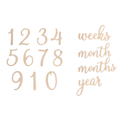 wooden milestone photo props