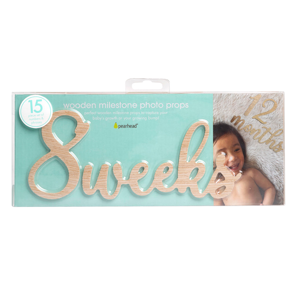 wooden milestone photo props