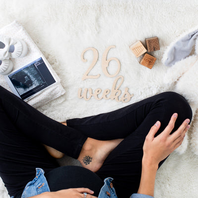 wooden milestone photo props