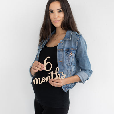 wooden milestone photo props