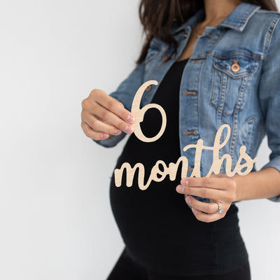 wooden milestone photo props