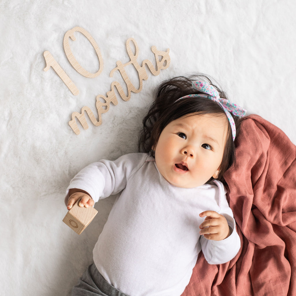 wooden milestone photo props