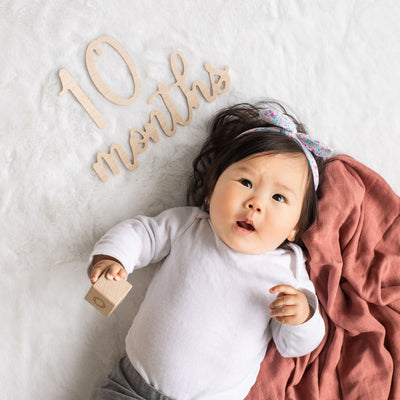 wooden milestone photo props