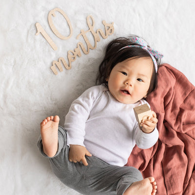 wooden milestone photo props