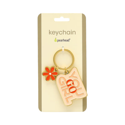 you go girl keychain