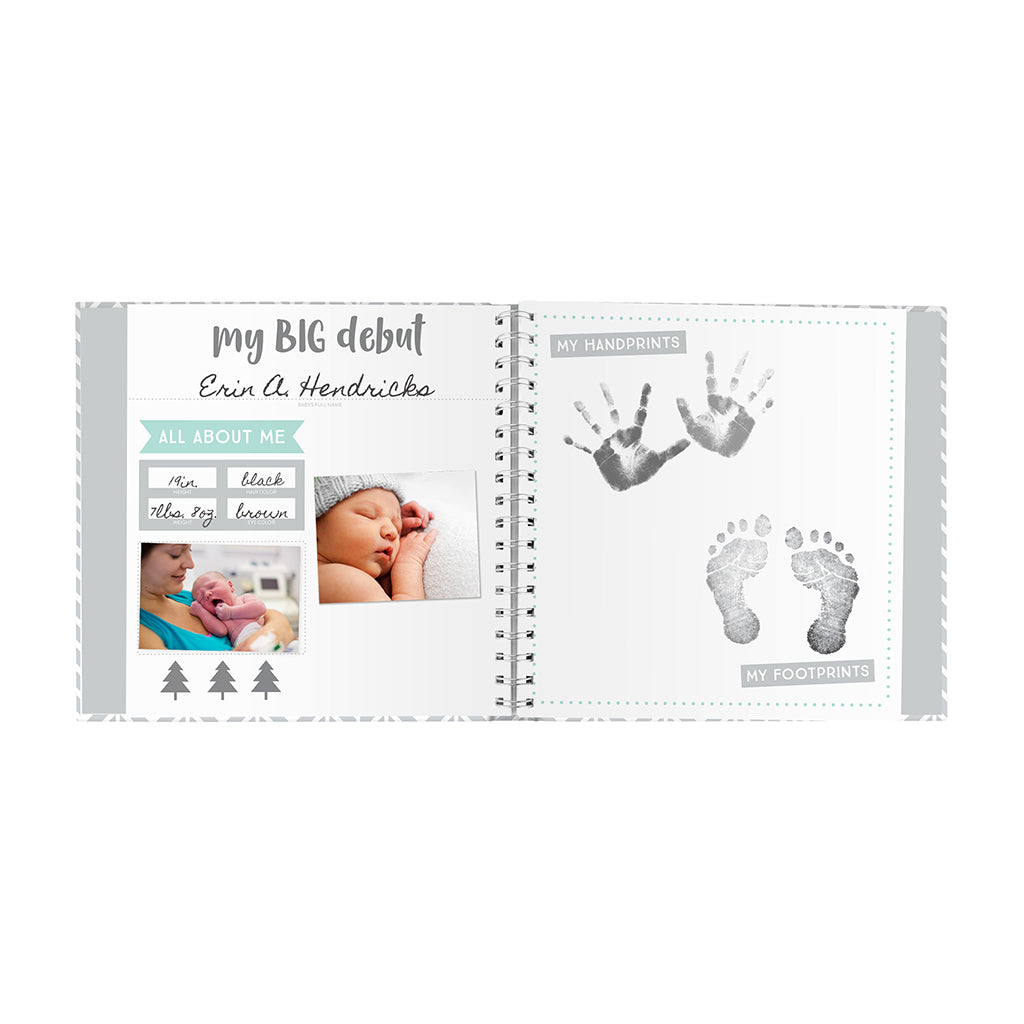 pearhead's baby's memory book and sticker set