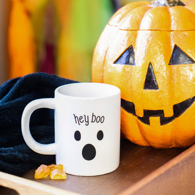 pumpkin & boo mug set