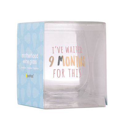 Pearhead's motherhood wine glass