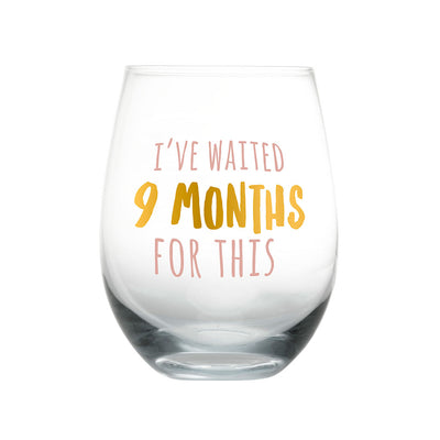 Pearhead's motherhood wine glass