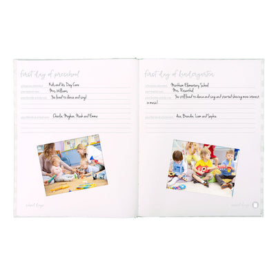 Pearhead's gingham babybook #color_gray