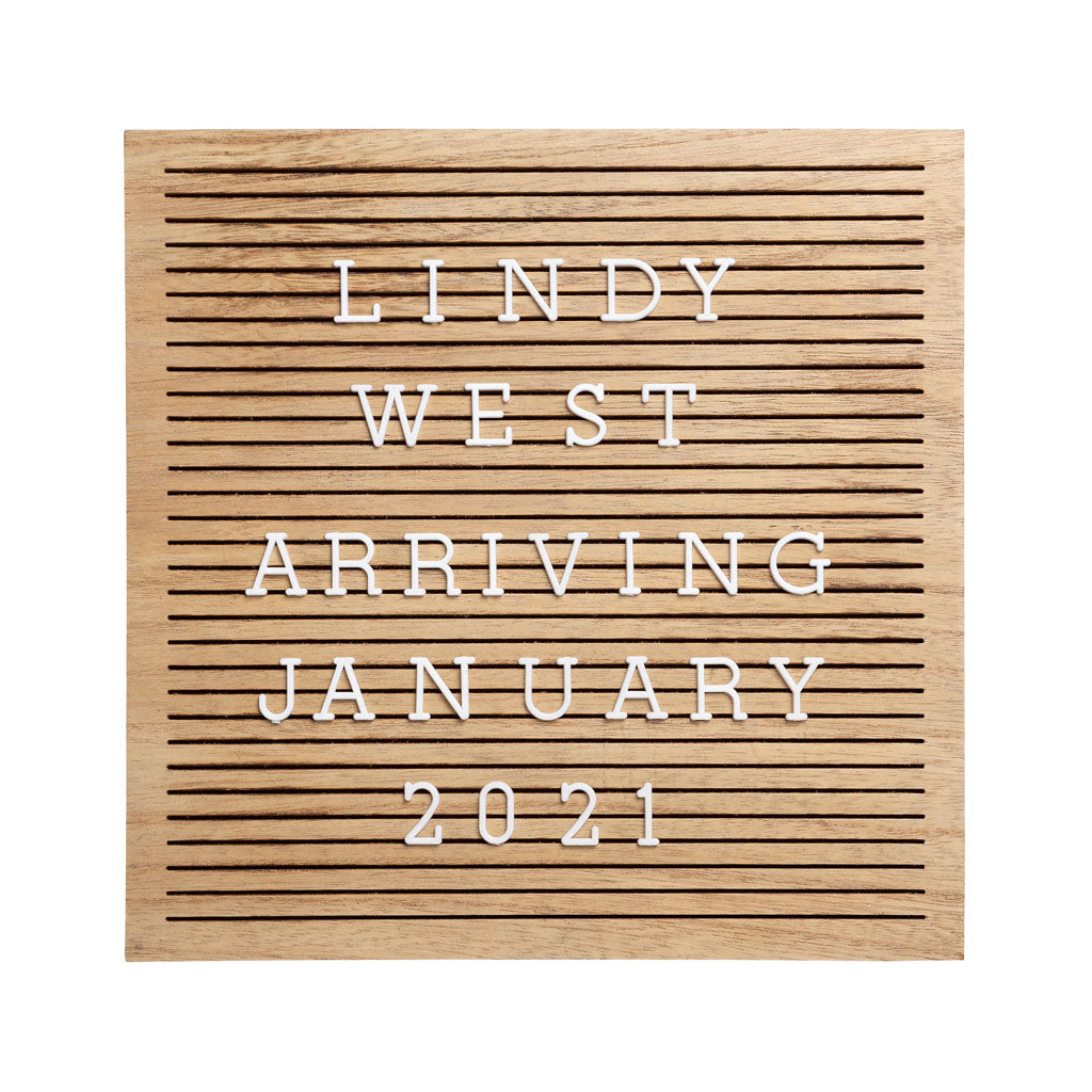 Pearhead's natural wood letterboard